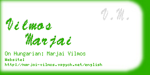 vilmos marjai business card